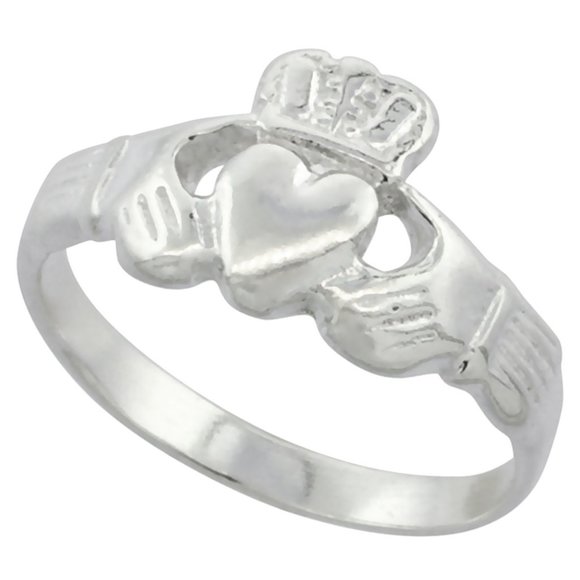 New 925 Sterling Silver Claddagh Ring - Picture 1 of 2